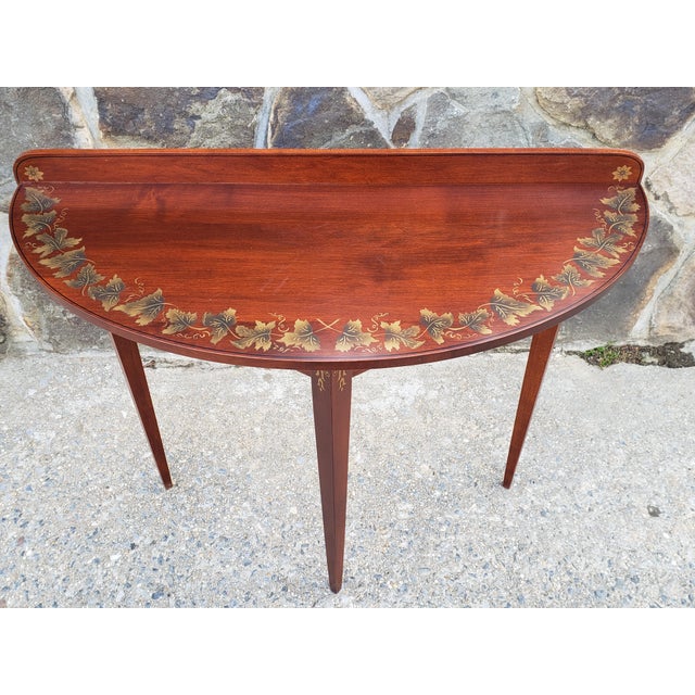 Vintage Hitchcock Furniture DemiLune Console Table Chairish