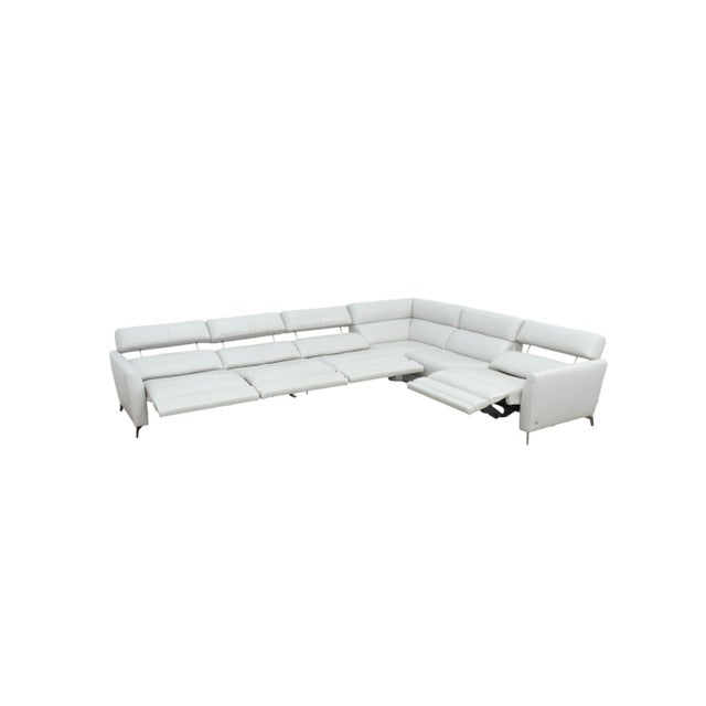 Natuzzi Natuzzi Italia Leather Power Reclining Sectional Sofa For Sale - Image 4 of 10