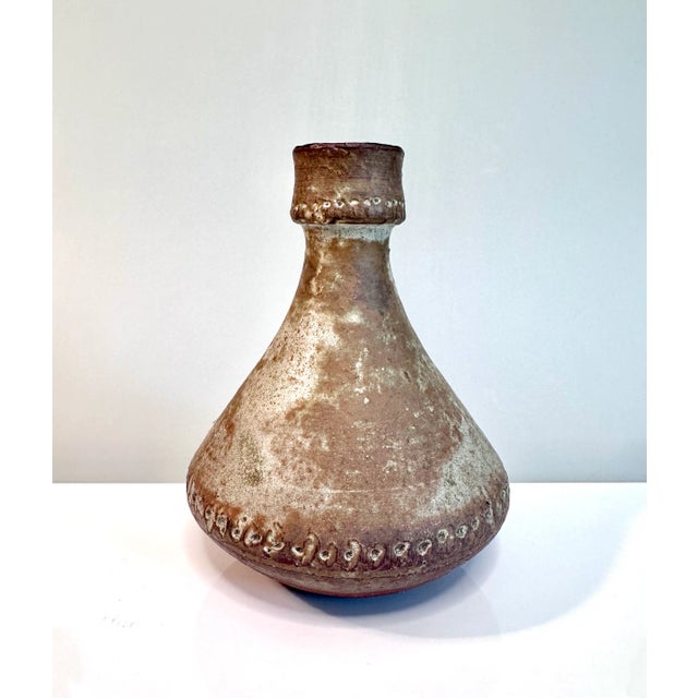 Beige Studio Ceramic Art Vase from the Keramische Workshop Margaretenhöhe, 1950s For Sale - Image 8 of 8