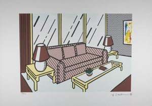 1980s After Roy Lichtenstein "Red Lamps" Limited Edition Lithograph