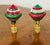 1950 th Pair of Christmas Ornaments lamp finials.