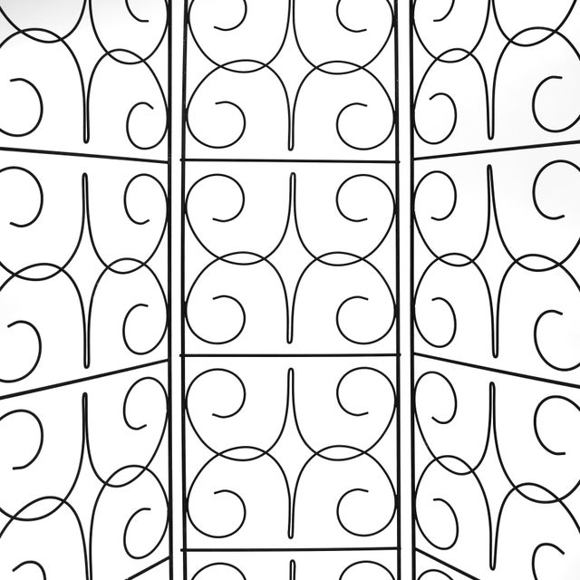 Wire Three-Panel Folding Screen For Sale - Image 4 of 6