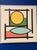 French Artist Patrice Bertin Geometric Composition Framed Oil on Canvas Signed and Dated For Sale - Image 4 of 7