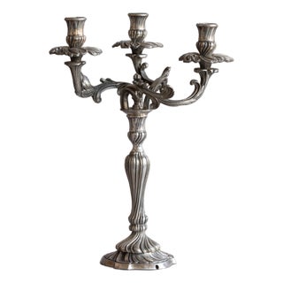 Vintage Candleholder in Silver Plating, 1930 For Sale