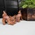Brown Japanese Ceramic Shisa Figures, 1980, Set of 2 For Sale - Image 8 of 11