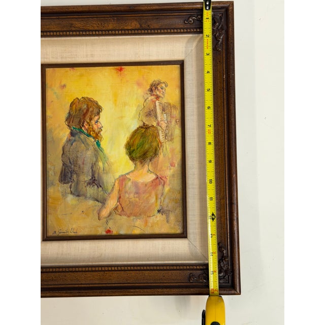 Yellow 1960s Antonio González Collado (Born 1930) Original Signed Oil on Canvas For Sale - Image 8 of 10