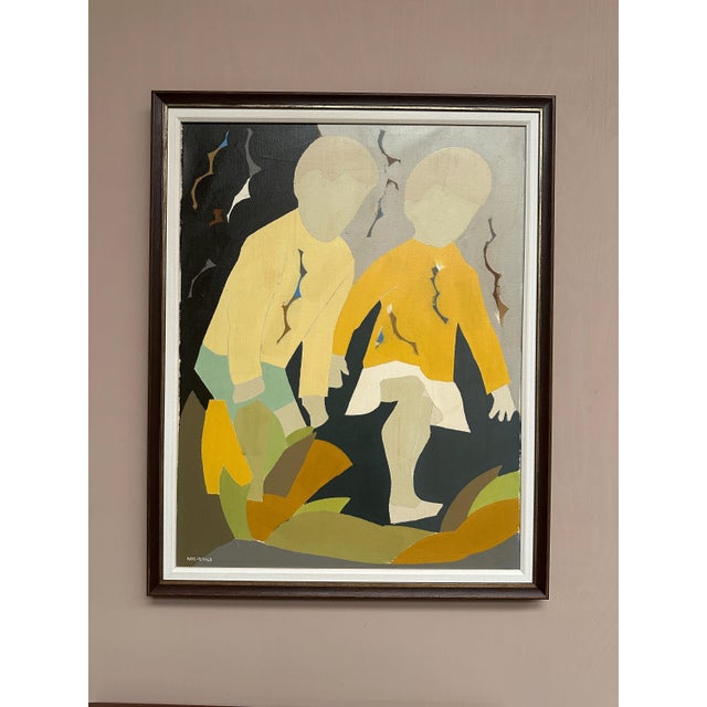 Hans Osswal, Children, 1960s, Oil on Canvas, Framed For Sale - Image 17 of 18