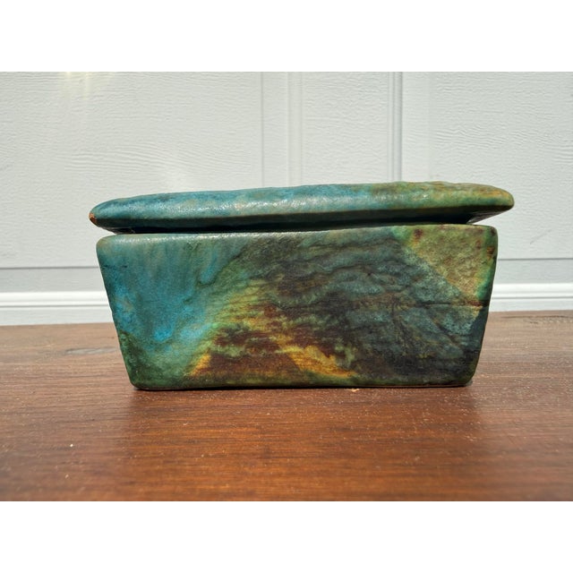 Blue Early 20th Century Alvino Bagni Sea Garden Pottery Lidded Box For Sale - Image 8 of 11