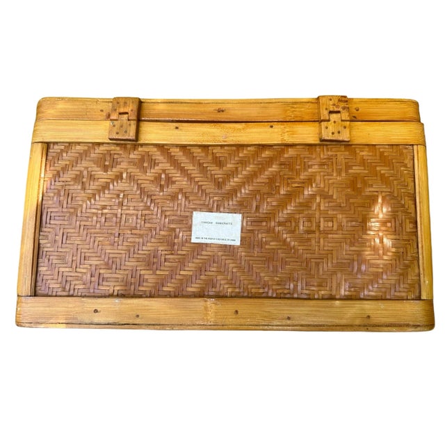 1970s Vintage Handcrafted in Shanghai Woven Bamboo Nesting Storage ...