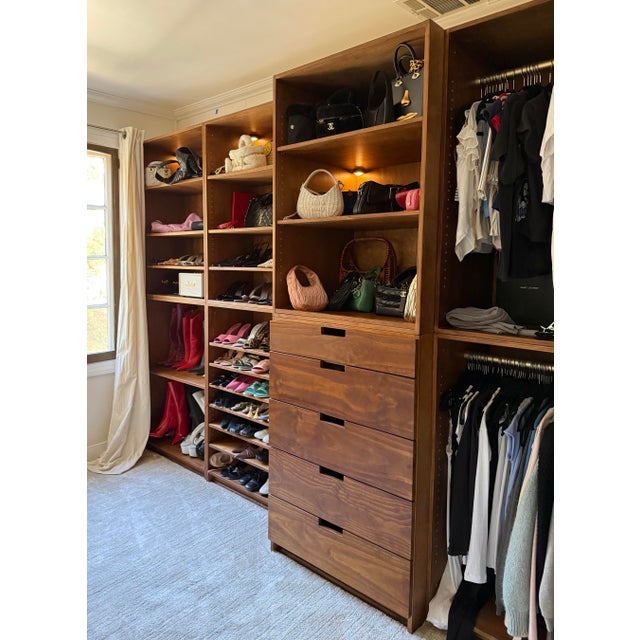 An Artist-Made Custom Wood Wardrobe With Lighting Feature, 21st Century For Sale - Image 4 of 9