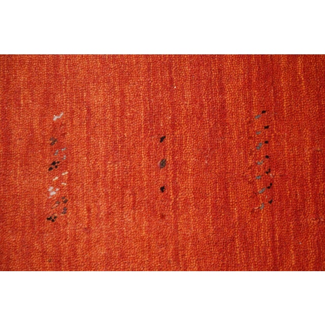 Modern Design Orange Approx. 4x6 Wool Area Rug For Sale - Image 4 of 6