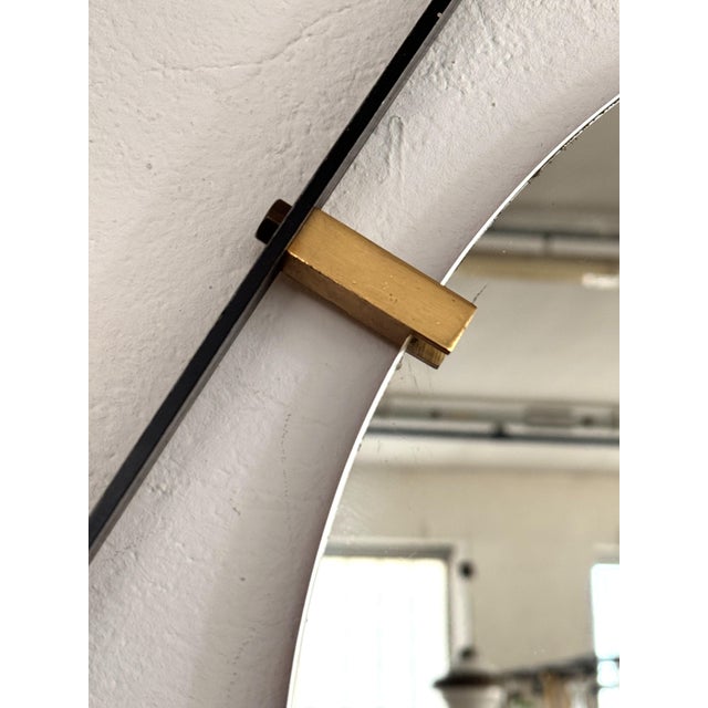 Vintage Italian Wall Mirror attributed to Santambrogio & De Berti, 1960 For Sale - Image 6 of 13