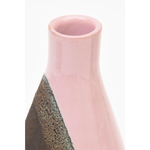 1960s Vintage Aldo Londi for Bitossi Rare Ceramic Vase or Vessel With Textured Glaze, 1960's For Sale - Image 5 of 11