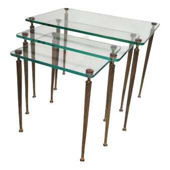 Nesting Tables from Maison Bagues, Set of 3 For Sale