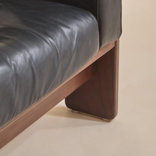 Italian 'Bastiano' Leather Longue Chair By Afra & Tobia Scarpa for Gavina, 1960s For Sale - Image 11 of 11