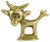Mid-Century Brass Cow Figurine by Walter Bosse for Hertha Baller, Austria, 1950s For Sale