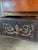 Chestnut Vintage Maitland-Smith Embossed Leather & Lacquer Armoire / Bar Cabinet For Sale - Image 8 of 11