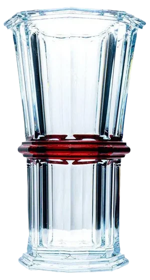 Large Baccarat Vase in Deep Red Crystal, France, 1841