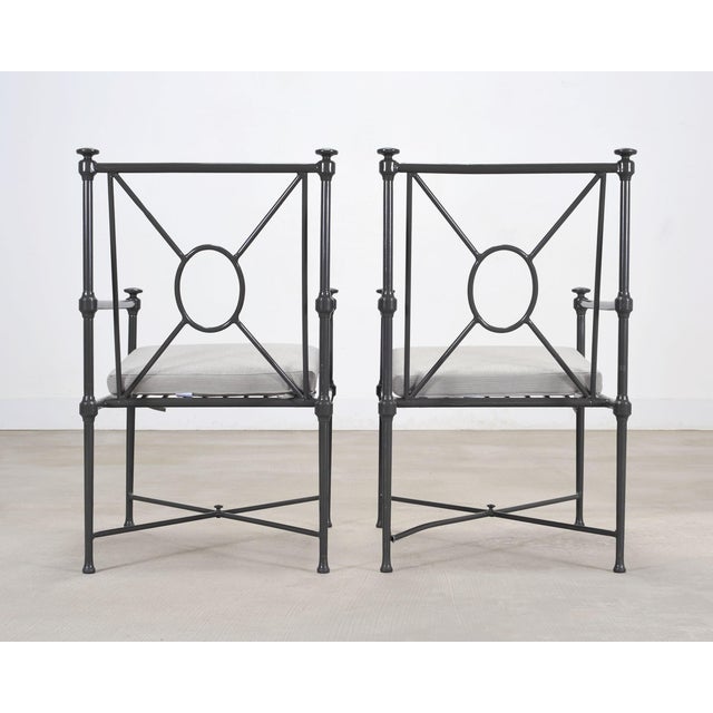 Set of Four Rh Catalina Aluminum Patio Garden Dining Armchairs For Sale - Image 18 of 18