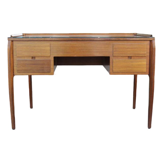 Desk with 4 Drawers and Glass Top by Gio Ponti, Italy, 1959 For Sale