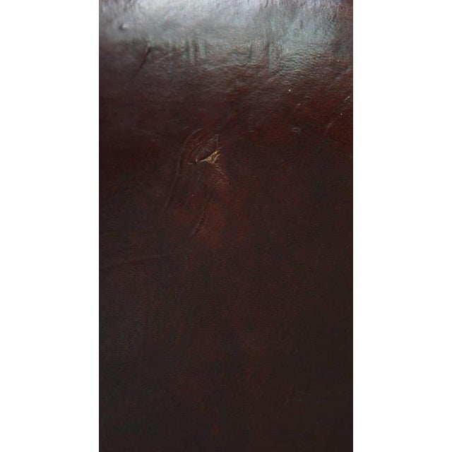 English Dark Sheepskin Wing Chair For Sale - Image 14 of 16