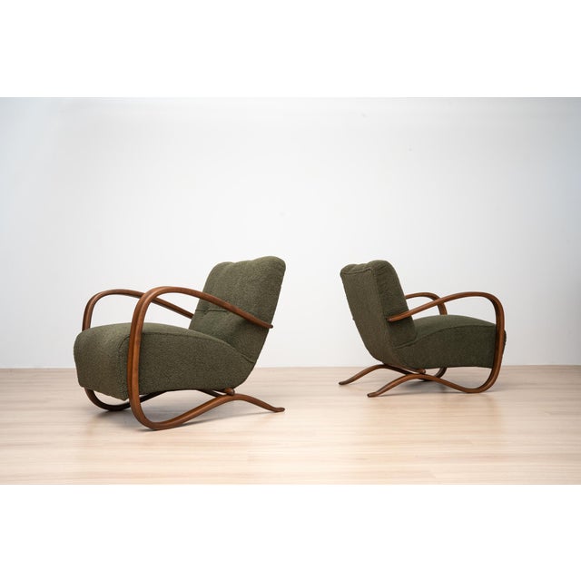Thonet H-269 Armchairs by Jindřich Halabala, Czechoslovakia, 1930s, Set of 2 For Sale - Image 4 of 18