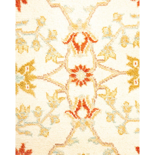 Traditional Mogul, One-of-a-Kind Hand-Knotted Area Rug - Ivory, 4' 2" x 6' 1" For Sale - Image 3 of 8