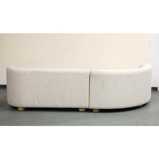 Alabaster Contemporary Alabaster Boucle 2-Piece Chaise Sectional Sofa For Sale - Image 8 of 11