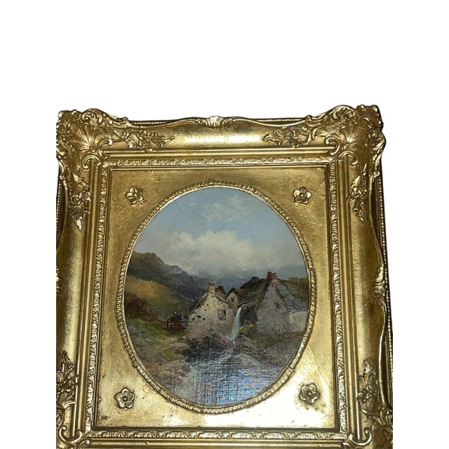 Rustic 19th Century River Landscape Painting Attributed to Thomas Creswick-North Wales. For Sale - Image 3 of 5