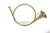 French Country Vintage Large Brass Horn Ornamental Trumpet Christmas For Sale - Image 3 of 10