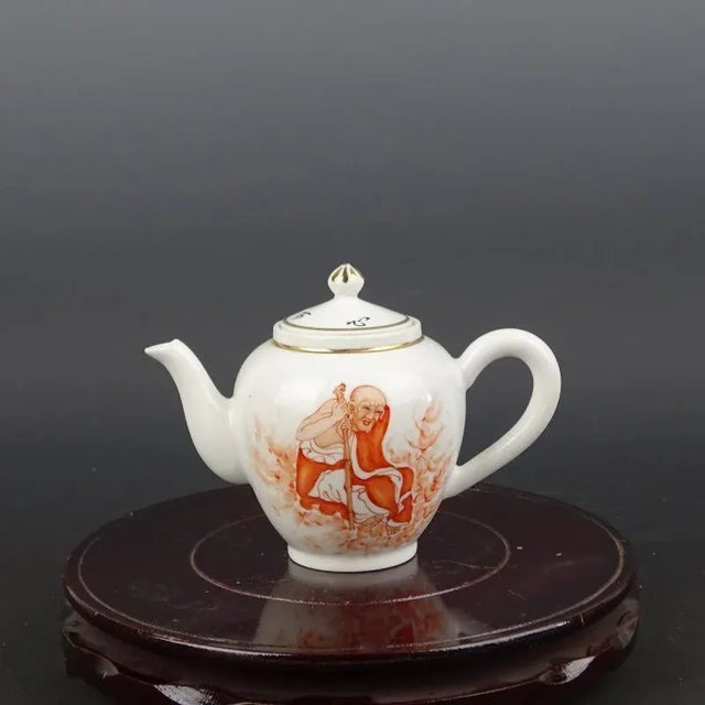 H-12cm,W-9.5cm,Volum-250cm. This Chinese vintage porcelain tea pot is a beautiful addition to any tea set collection. Made...