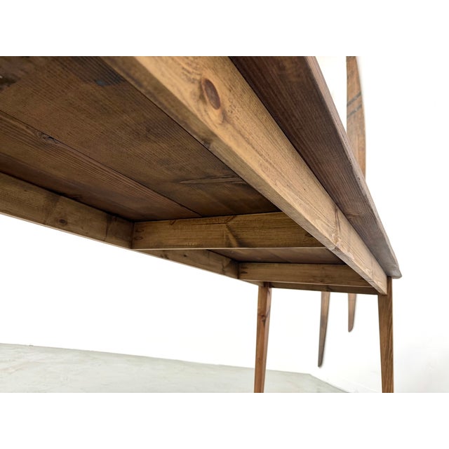 Farmhouse Table in Pine with Spindle Legs, 1950s For Sale - Image 15 of 18