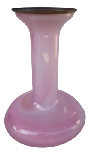 Opaline Glass Candleholder from Studio Ahus, Sweden, 1982