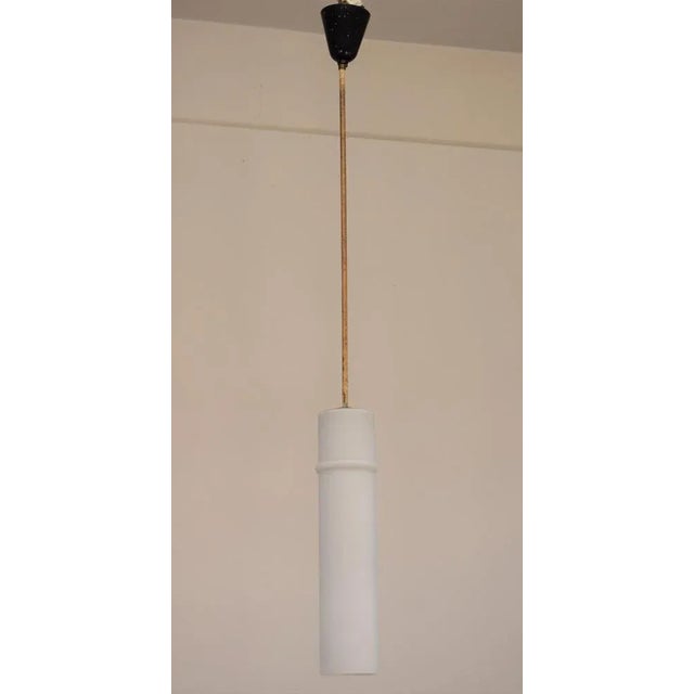 Italian Pendant in Opal and Brass from Stilnovo, 1960s For Sale - Image 6 of 11