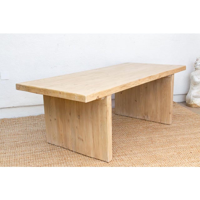 Tan 84" Old Wood Rustic & Refined Dining Table For Sale - Image 8 of 11