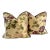 Set of 2 Silk Floral Pillows in Bernard Thorp Fabric For Sale
