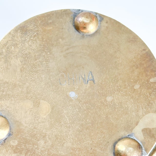 1930's Chinese Brass and Enamel Tea Caddy Jar For Sale - Image 12 of 12