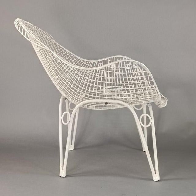 White Italian Garden Table and Chairs, 1950s, Set of 5 For Sale - Image 8 of 11
