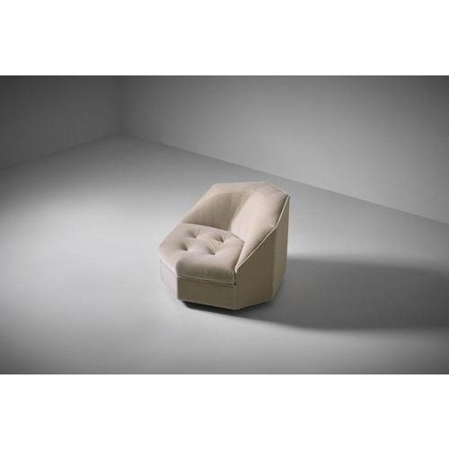 Cream Easy Chair by Gérard Gallet for Mobilier International, 1980 For Sale - Image 8 of 12
