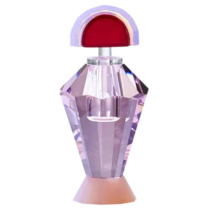 Colorful Crystal Perfume Flacon in Hand-Sculpted Crystal