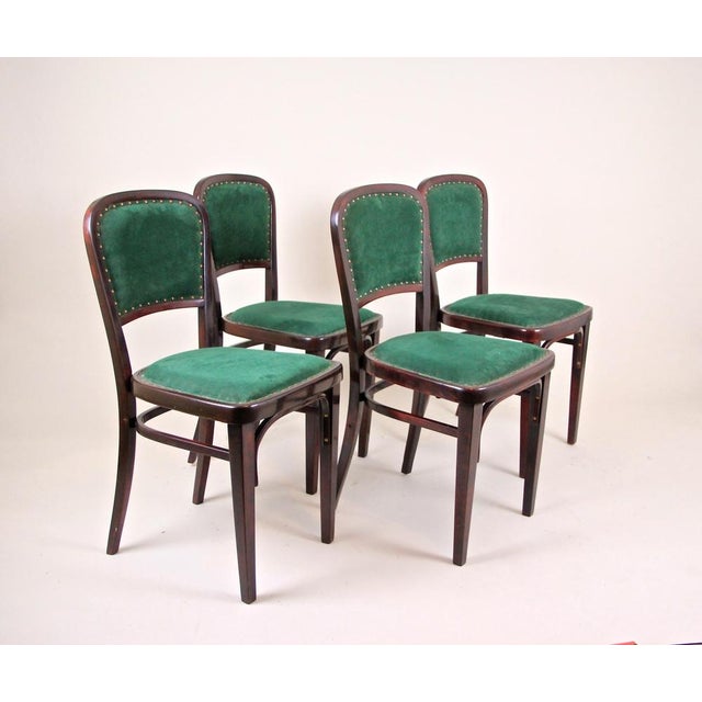 Art Nouveau Dining Chairs by Marcel Bomber for Thonet, Austria, 1910s, Set of 4 For Sale - Image 6 of 8