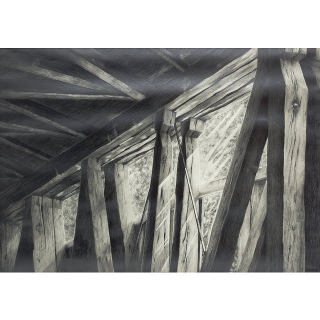 Why This Work Matters Parry transforms exposed beams and weathered supports into a dramatic study of strength, light, and...