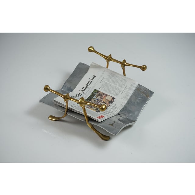 Vintage Sculptural Newspaper Rack by David Marshall, 1980s For Sale - Image 12 of 15
