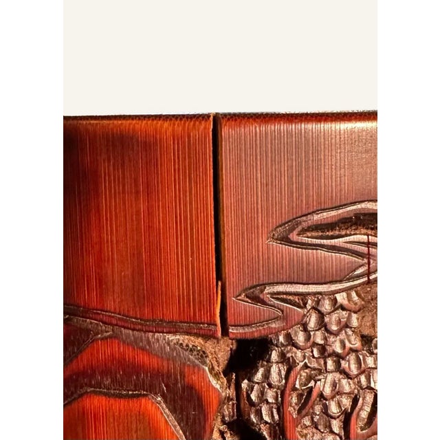 Mid 20th Century Chinese Carved and Signed Bamboo Brush Pot For Sale - Image 10 of 11
