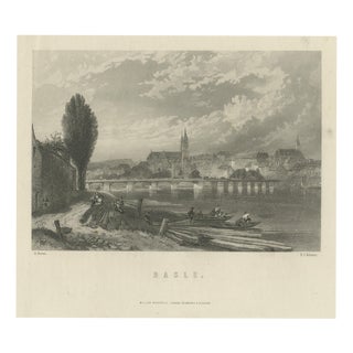 After B. Foster, Rhine View, 1865, Engraving For Sale
