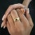 Modern Genuine Tanzanite Ring in 18k Solid Yellow Gold Size 8 For Sale - Image 3 of 12