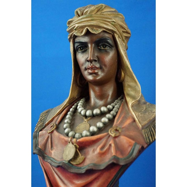 Terracotta Busts of Arabs attributed to Goldscheider, Austria, 1800s For Sale - Image 11 of 18