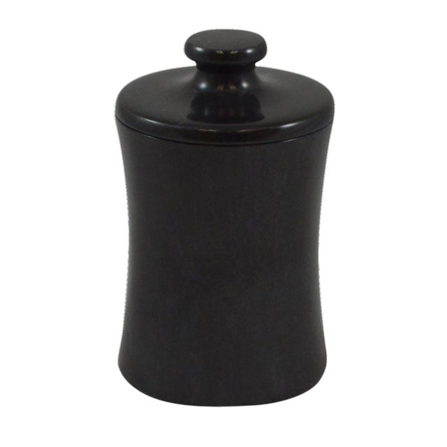 Black Marble Canister Chairish