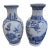 Large Vintage Pair of Chinoiserie Blue & White Chinese Vases For Sale