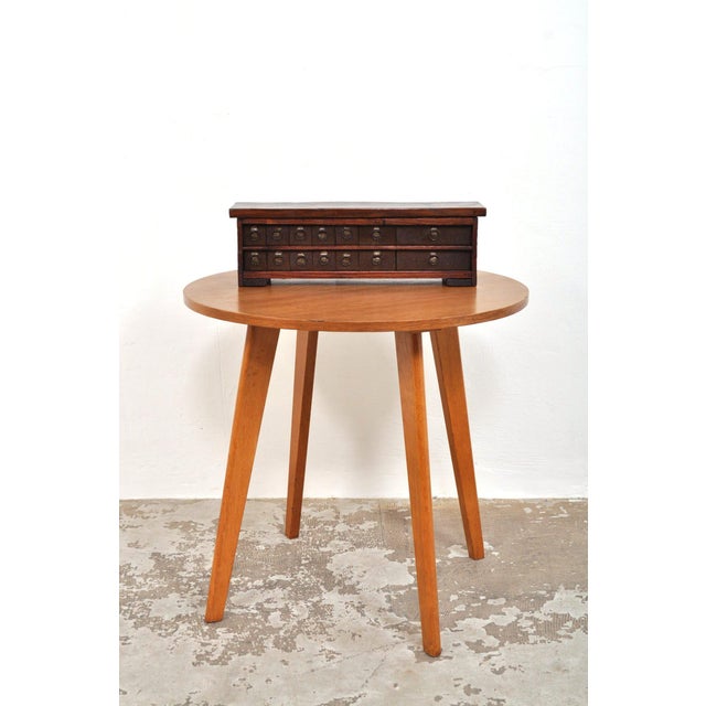 Vintage Haberdashery Tabletop Chest of Drawers in Oak and Pine, 1920s For Sale - Image 3 of 12